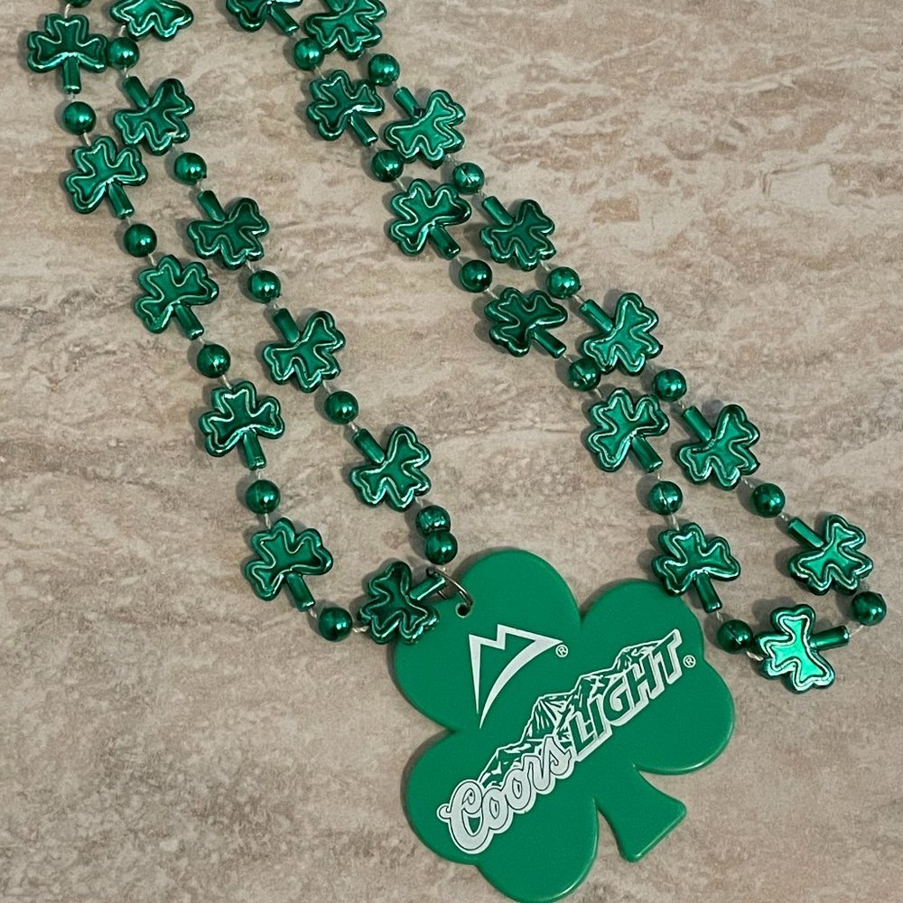 St. Patrick's Day Coors Light Necklace